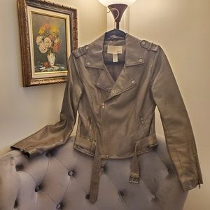 Faux Leather Moto Jacket